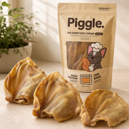 Piggle | Single-Ingredient Pig Ear Chews for Dogs, Made in Canada
